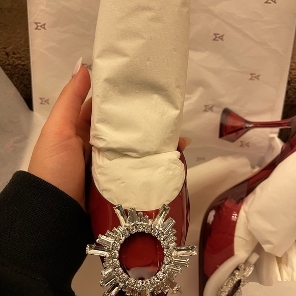 Amina Muaddi Begum Glass PVC pump in Bordeaux - Picture 2 of 8